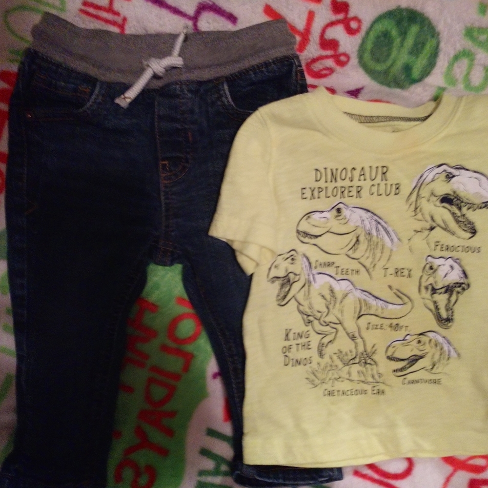 Boys jeans and tee set.